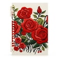 thumbnail image 1 of Red Roses Flowers Spiral Journal Notebook College Ruled Notebook 8.3" x 5.7" A5 Lined Thick Paper Page, 1 of 6