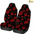 thumbnail image 1 of Red Roses Front Car Seat Covers 2pc Romantic Love Automotive Seat Covers Car Accessories Car Seat Protector Universal, 1 of 6