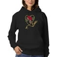 thumbnail image 1 of Red Roses Golden Chain Hoodie Women -Image by Shutterstock, Female x-Large, 1 of 4