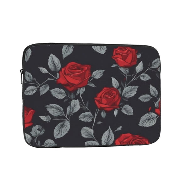 Red Roses Laptop Sleeve Bag Compatible With MacBook Air / Pro iPad MateBook Tablet Surface HP Lenovo Dell ASUS Acer Laptop Computer Protective Size: 17 inch