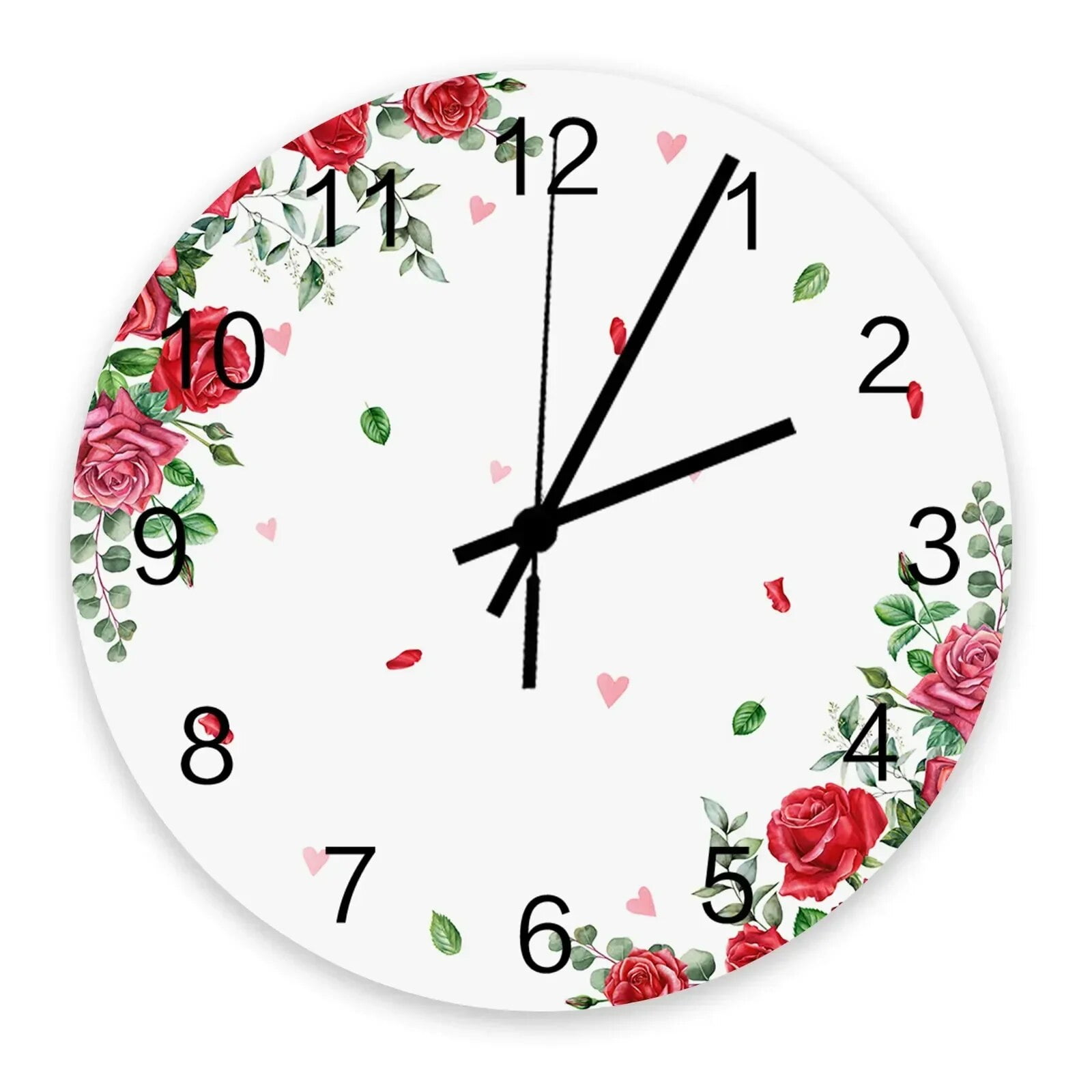Red Roses On Dead Branches Wall Clocks Silent Home Cafe Office Wall ...