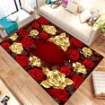 thumbnail image 1 of Red Roses Printing Carpet for Living Room Decor Sofa Table Large Area Rugs Bedroom Bedside Foot Pad Bathroom Anti-slip Floor Mat, 1 of 6