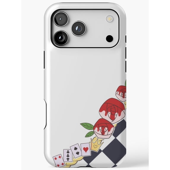 Red Roses and Playing Cards Tough Case for Apple iPhone, Polycarbonate ...