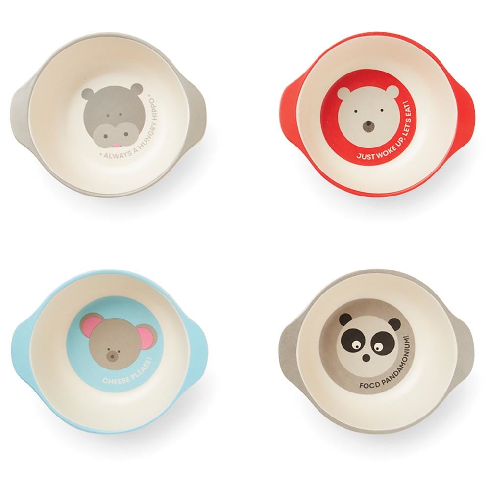 Red Rover 8oz 4pk Bamboo Fiber Animal Bowl Set