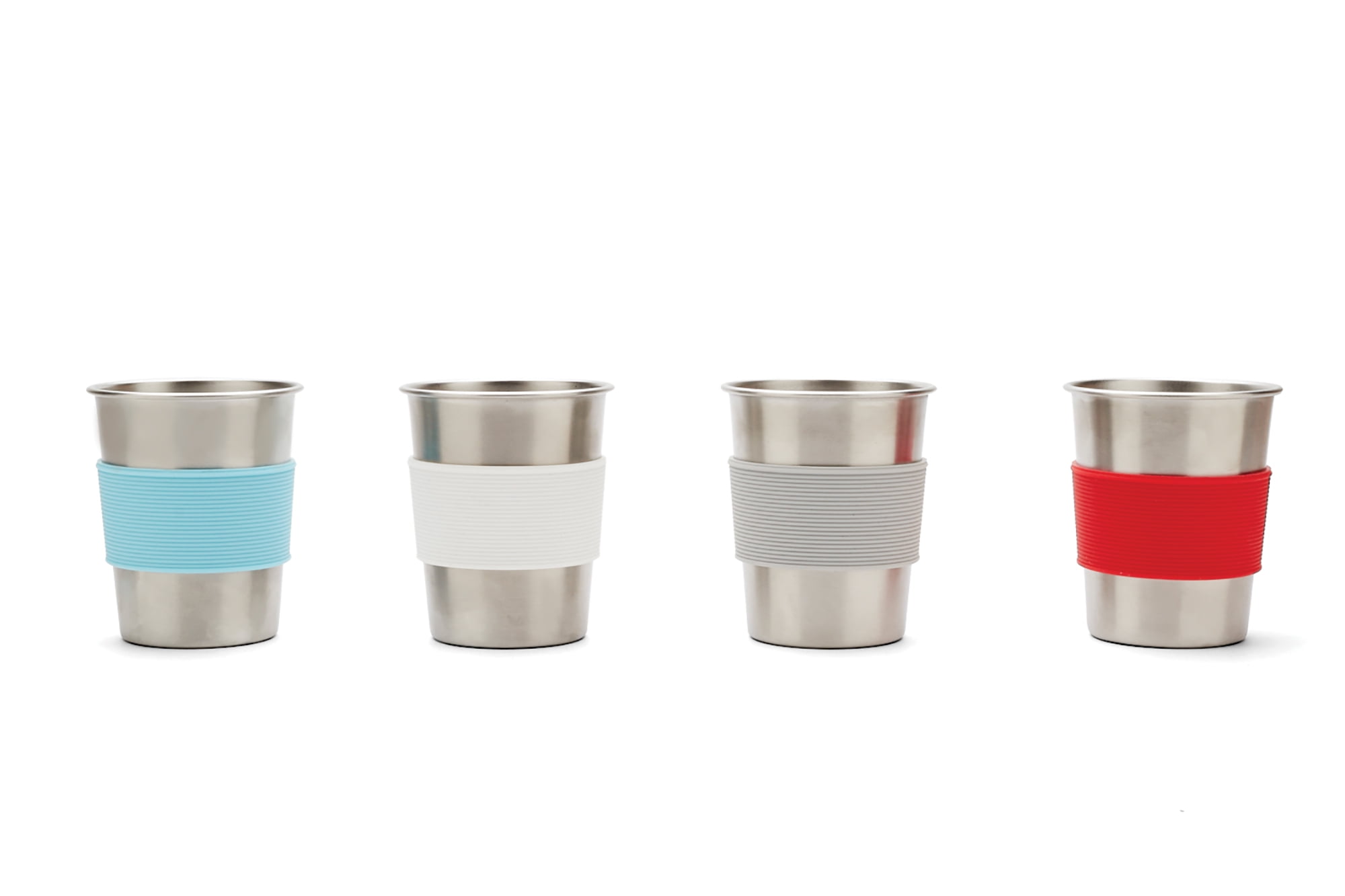 Red Rover Stainless Steel Kids' Cups with Silicone Sleeves, Set of 4 ...
