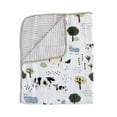 thumbnail image 1 of Red Rovr 100% Organic Cotton Muslin Quilted Infant Blanket, Unisex, Family Farm, 1 of 4