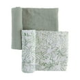thumbnail image 1 of Red Rovr 100% Organic Cotton Muslin Swaddle Infant Blanket 2 Pk, Unisex, Jungle Leaf, 1 of 4