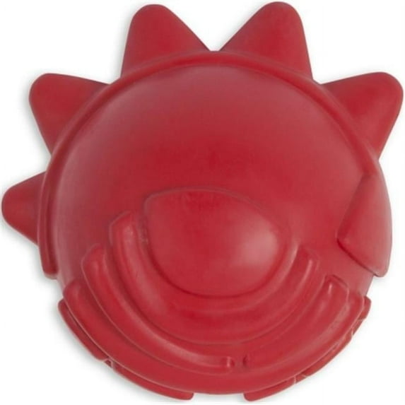 Red Rubber Spike Ball Dog Toy