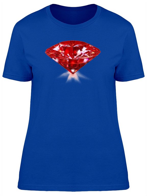 Red Ruby Diamond T-Shirt Women -Image by Shutterstock, Female Large