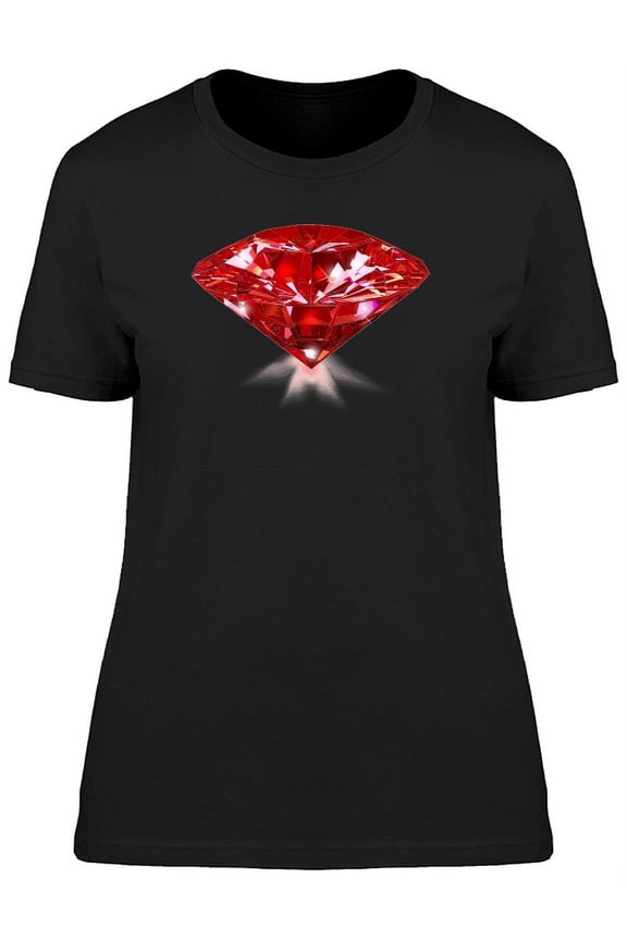 Red Ruby Diamond T-Shirt Women -Image by Shutterstock, Female Medium