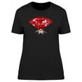 thumbnail image 1 of Red Ruby Diamond T-Shirt Women -Image by Shutterstock, Female x-Large, 1 of 2