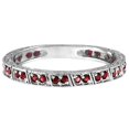 thumbnail image 1 of Red Ruby Stackable Eternity Ring Wedding Anniversary Band 925 Sterling Silver Gemstone Jewelry For Women Gift, 1 of 5