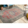 thumbnail image 1 of Red Rugs, Navy Blue Rugs, Medallion Rugs, Antique Decor Rugs, Turkish Rug, Thin Rug, Indoor Rug, Decorative Rug, Non-Slip Carpet, Muted Rug, 2.6'x6.5' - 80x200 cm, 1 of 8