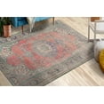 thumbnail image 1 of Red Rugs, Navy Blue Rugs, Medallion Rugs, Antique Decor Rugs, Turkish Rug, Thin Rug, Indoor Rug, Decorative Rug, Non-Slip Carpet, Muted Rug, 3.3'x9.2' - 100x280 cm, 1 of 8
