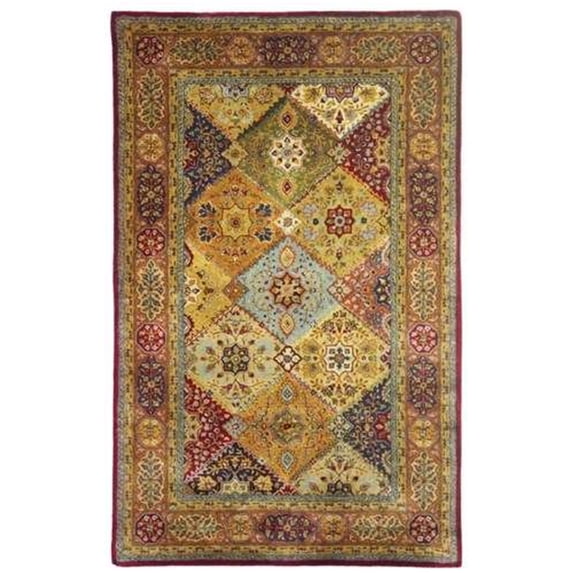 Traditional Rug - Persian Legend New Zealand Wool -Red/Rust-Color:Red/Rust,Design:Traditional,Shape:Small Rectangle,Size:6'L x 4'W