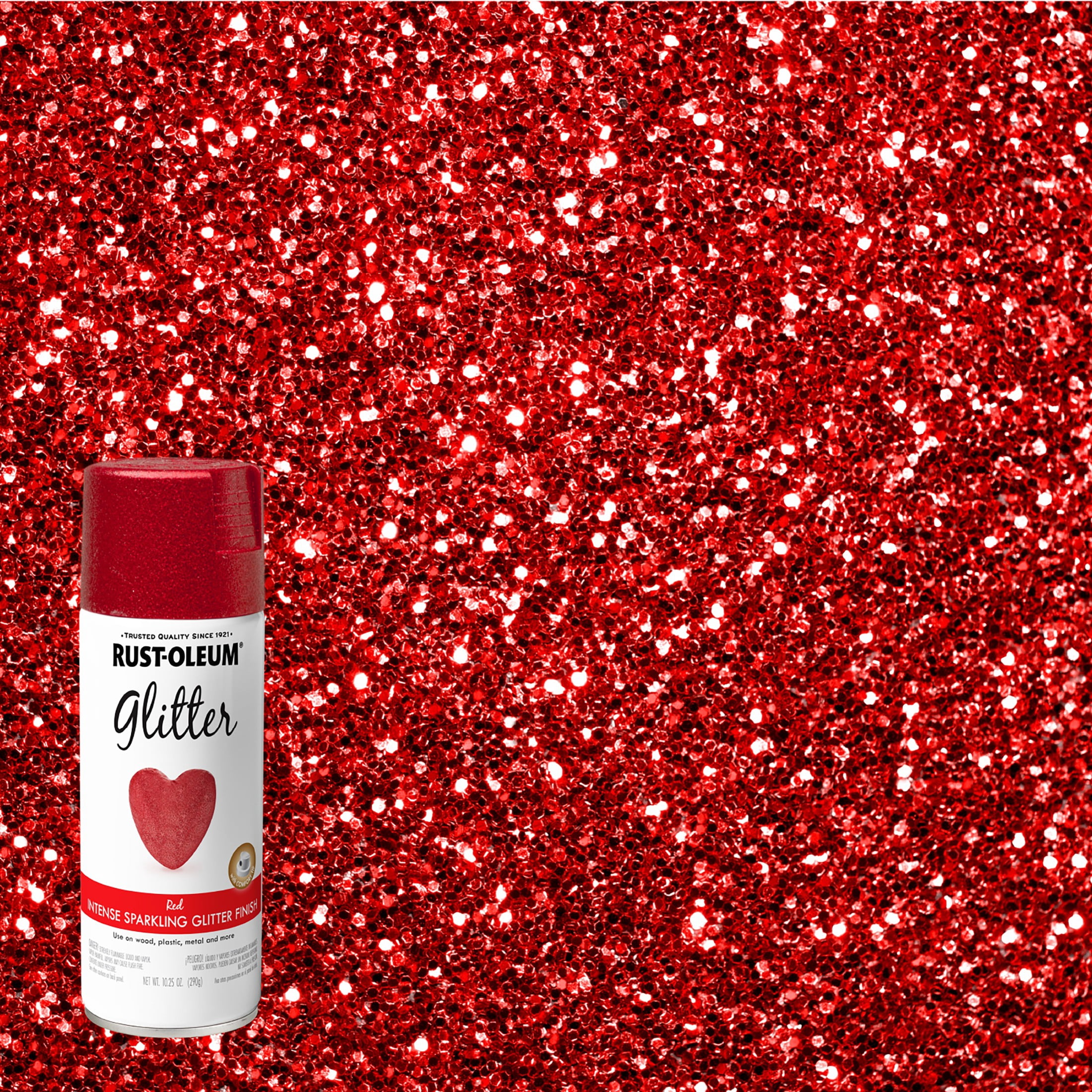 6 Pack, Red, Rust-Oleum Specialty Glitter Spray Paint- 10.25