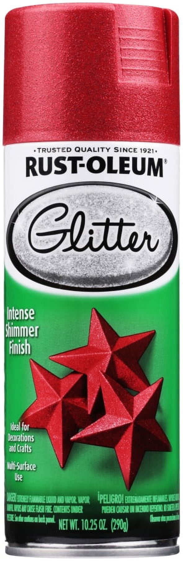 Rust-Oleum 268045-6PK Specialty Glitter Spray Paint, 10.25 Oz, Red, 6 Pack
