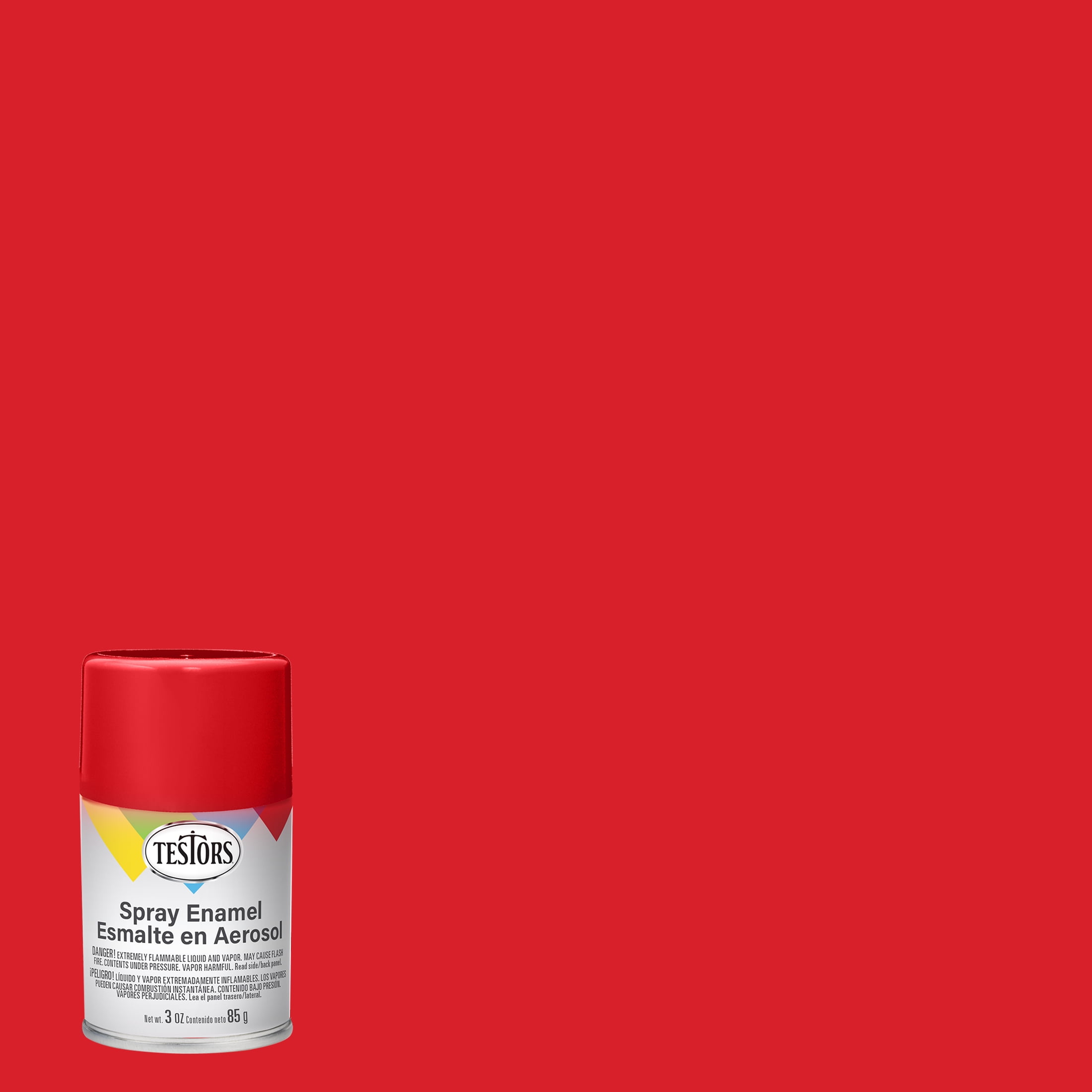 Red, RustOleum Testors Flat Enamel Spray Paint 1250T, 3 oz. 3 Pack