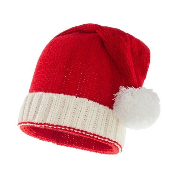 Red S Christmas Knit Hat For Children Red S Size 100 Polyester Stretchy Santa Hat Winter Holiday Party Costume Accessory 15.74X7.08 Inches