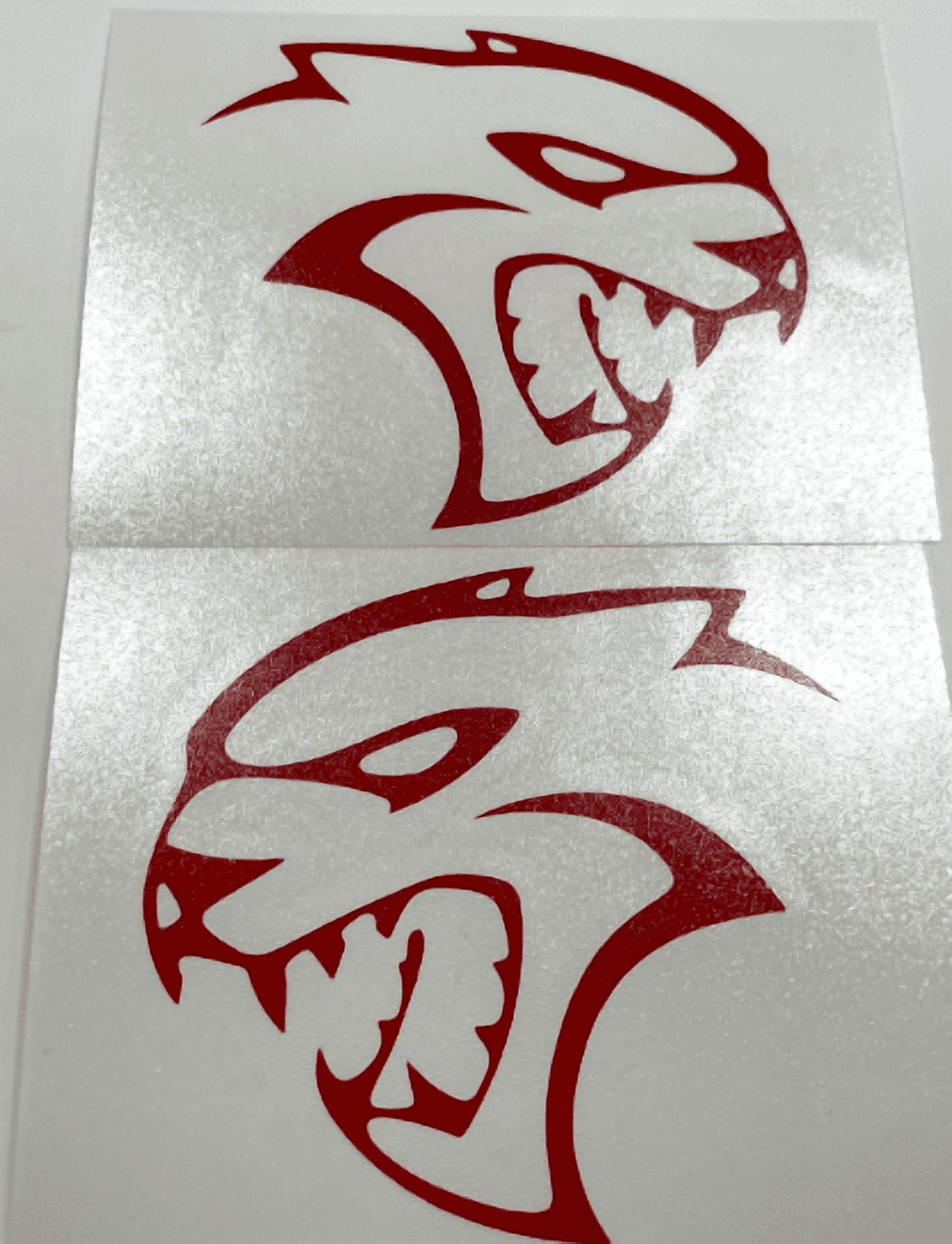 Red Rst Emblem Red SRT Hellcat Emblem Overlay Decal Pair For 2019-2023 Dodge ...