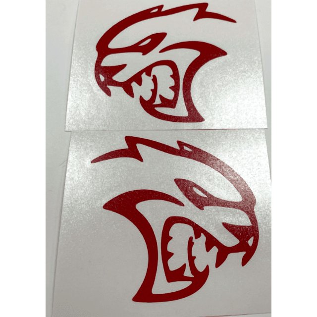 Red Rst Emblem Red SRT Hellcat Fender Emblem Overlay Decal Pair For 2015-2018 Dodge ...