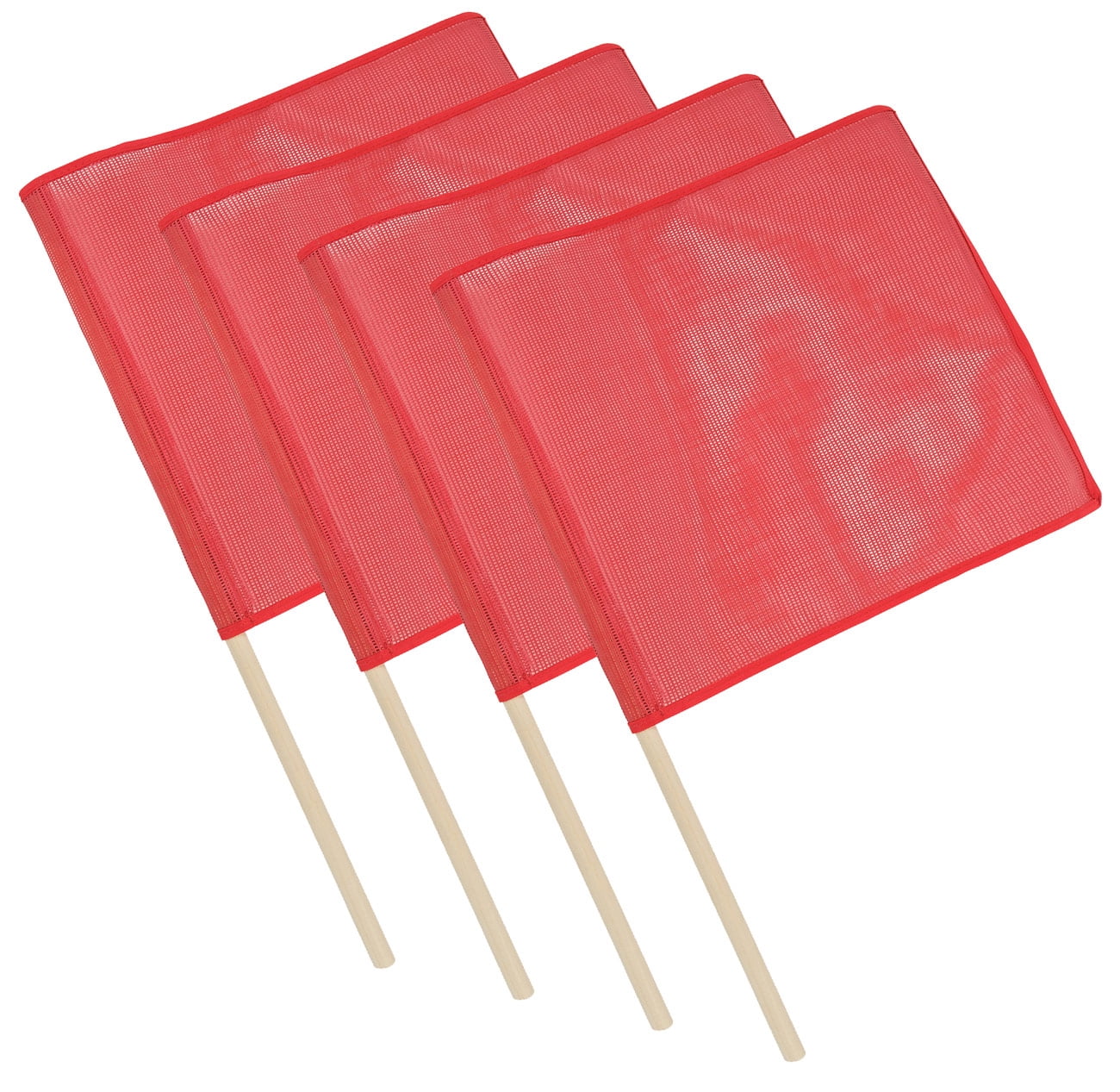 Red Safety Flags for Trucks with Dowel, DOT Compliant 18 Inch x 18 Inch High Visibility Vinyl