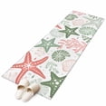 thumbnail image 1 of Red Sage Green Starfish Coastal 2'x6' Runner Rug, Beach Nautical Coral Sea Washable Non-Slip Area Rugs for Hallway Kitchen Floor Bedroom Entryway, Laundry Carpet Decoration Indoor Mat, 1 of 9