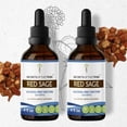 thumbnail image 1 of Secrets Of The Tribe Red Sage Tincture Dietary Supplement, Natural Herbal Extract for Cognitive Support, Red Sage (Salvia Miltiorrhiza) Dried Root, Alcohol-Free Extract, Drops 2x4 oz, 1 of 6