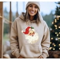 thumbnail image 1 of Red Santa Christmas Hoodie Christmas Matching Family Sweaters Holiday Party Cute Christmas Hoodie Holiday Christmas Hooded Sweater natural, 1 of 2