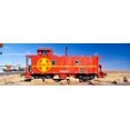 thumbnail image 1 of Red Santa Fe caboose, Arizona Poster Print (36 x 12), 1 of 1