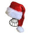 thumbnail image 1 of Red Santa Hat - Adults Deluxe Red And White Xmas Christmas Hat, 1 of 7