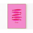 Fish Rad Wal Red Sardines Wall Art Print, Bold Retro Fish Illustration, Eclectic ...
