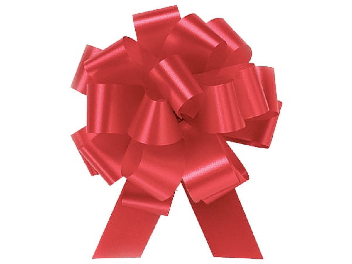 Red Satin 5inch Gift Wrapping Decorative Pull Bows -10pack
