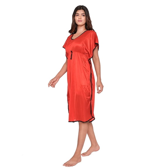 DWEEP SARA Red Satin Kaftan