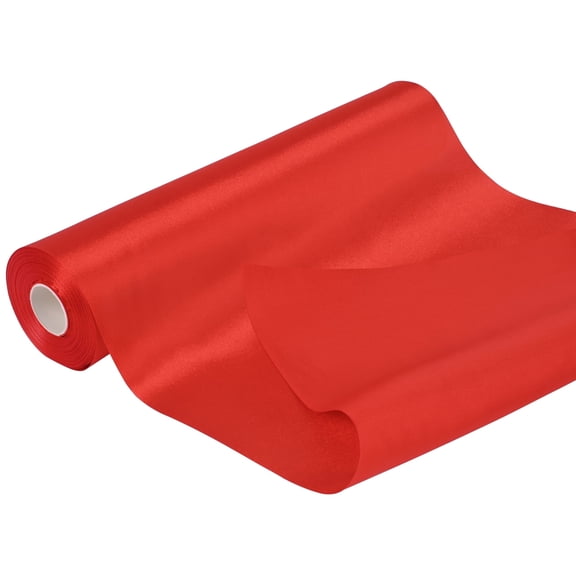 THEGLY Red Satin Ribbon 14 Inch 25 Yards Fabric Large Silk Ribbon for Gift Wrapping Opening Chair Sash Table Hair Car Bows Sewing Craft