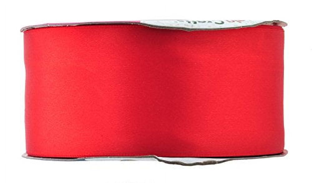 Red Satin Ribbon 2 Inch 50 Yard Roll for Gift Wrapping, Weddings