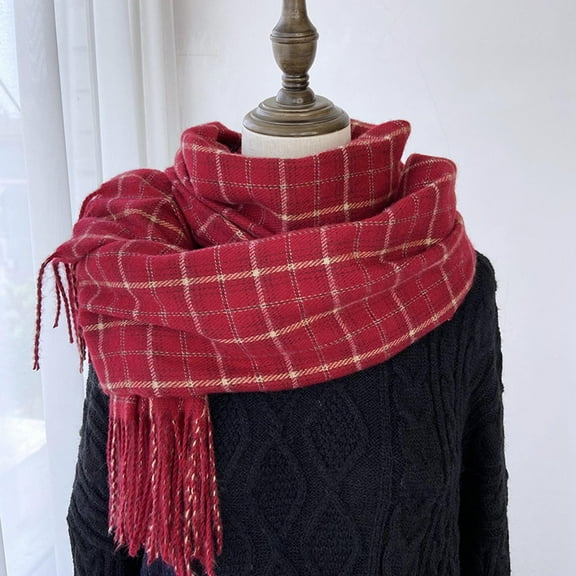 Red Scarf Women Fall Winter Scarf Classic Scarf Warm Soft Large Blanket Wrap Shawl Scarves