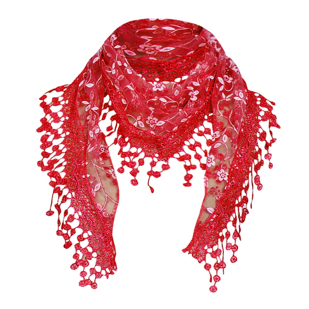 SHEER SCARF WITH RAW REDGE GIRLS CLUB