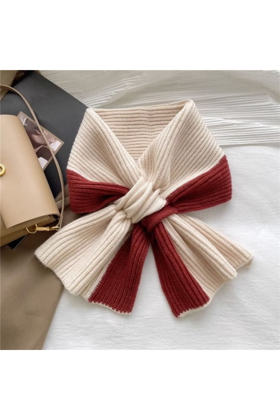 Red Scarfs Scarf Winter Color Matching Scarf Versatile Windproof Neck Scarves for Women