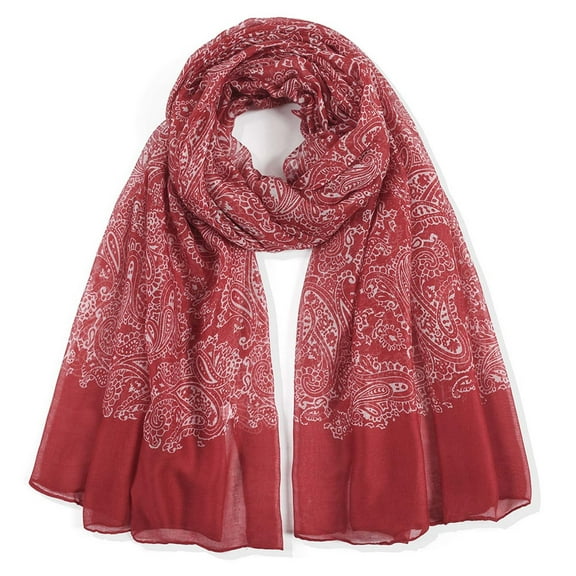 Red Scarfs Scarf Women Fashion Cashew Printing Paris Gauze Scarf Tie Scarf Prevents In Cape Large Scarf
