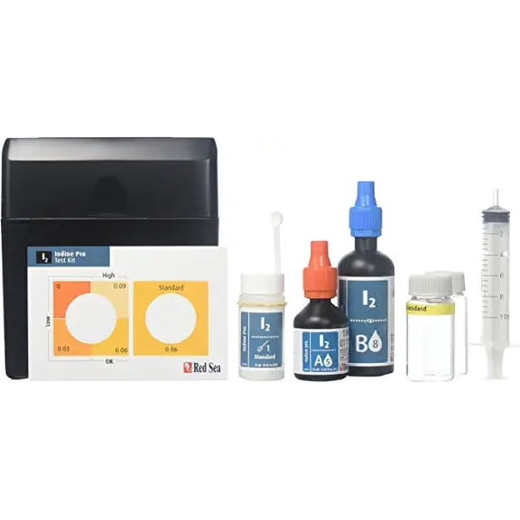 Red Sea Fish Pharm ARE21430 Saltwater Iodine Pro Test Kit for Aquarium, 50 Tests