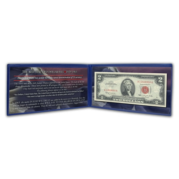 Red Seal 1953 Two Dollar Bill