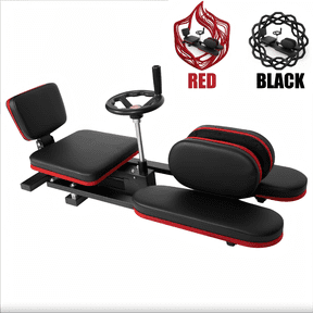Red Seated Split Machine Split Stretcher, Universal Wheel Flexibility Trainer with Heavy Duty Steel Frame and Soft PU Leather for Yoga, Gym, Home and Fascia Release