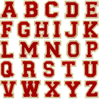 Pcapzz 26 Pcs Letters Patche Sew On or Iron on Patches Alphabet Decorative  for Clothing Hats Shoes Bags 