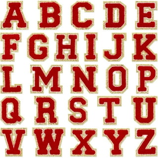 Styled Basics 1.5 Red Collegiate Flocked Iron-On Letters, 2 Sheets, 49  Pieces