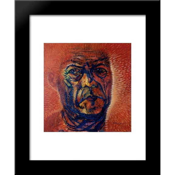 Red Self-Portrait 20x24 Framed Art Print by Oviedo, Ramon
