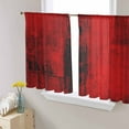 thumbnail image 1 of Red Semi Sheer Curtains 54 Inch Length 2 Panels Set, Retro Oil Painting Modern Abstract Art Aesthetics Sheer Kitchen Curtain Privacy Voile Window Curtain for Living Room Bedroom Rod Pocket Drapes, 1 of 7
