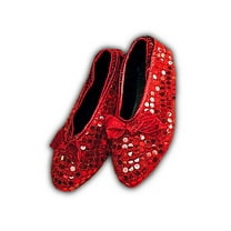 Red Sequin Shoe Covers - Child