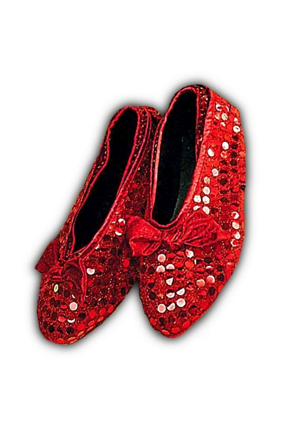 Red Sequin Shoe Covers - Child