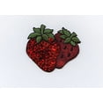 thumbnail image 1 of Red Sequin Strawberries - Fruit - Iron on Applique/Embroidered Patch, 1 of 1
